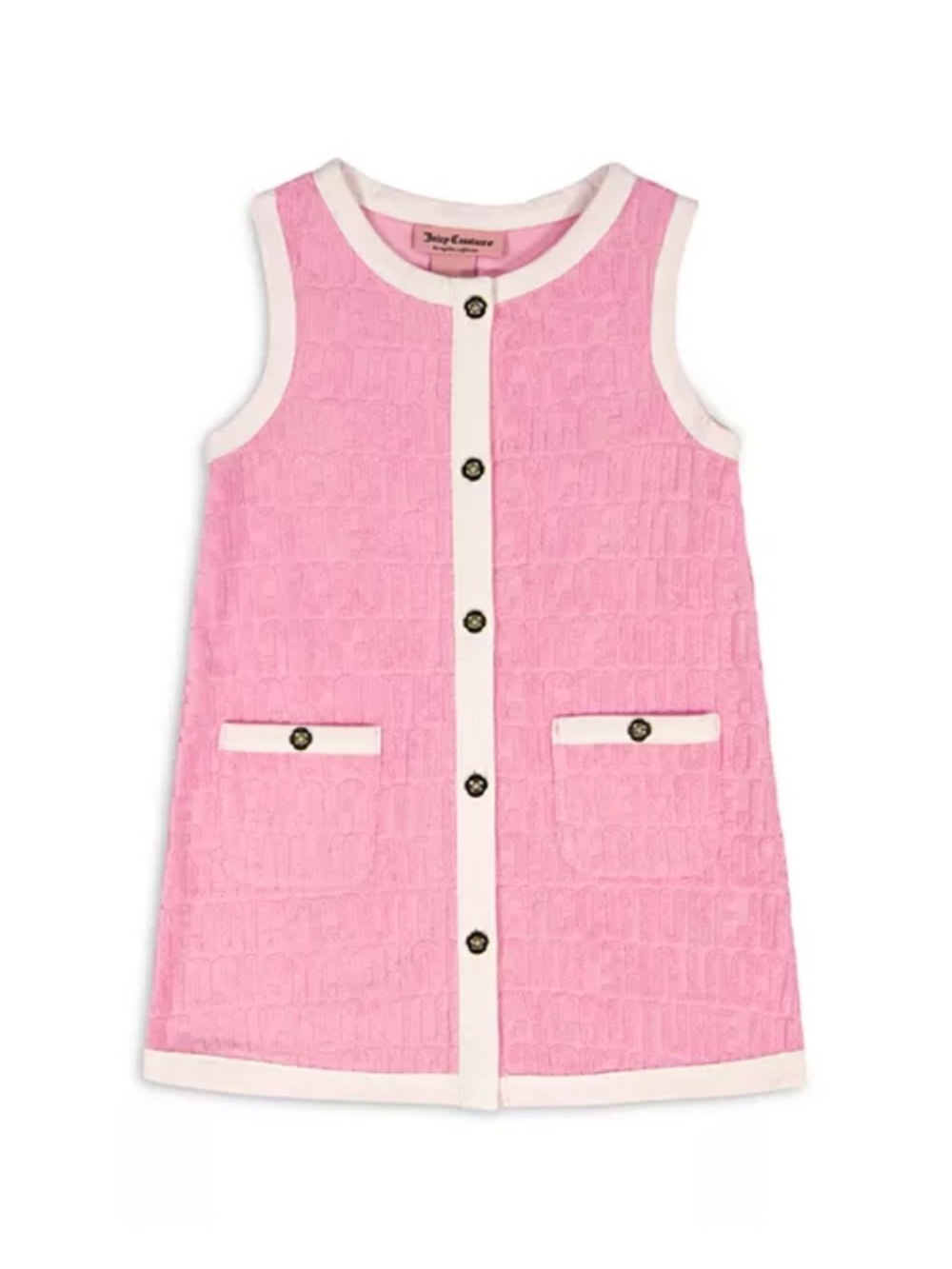 NWT Juicy Couture Pink Shift Style with Jacquard Embossed Loop Terry Dress 5T